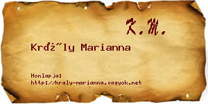 Krály Marianna névjegykártya