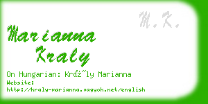 marianna kraly business card